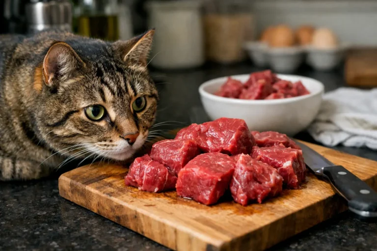 Can cats eat raw beef