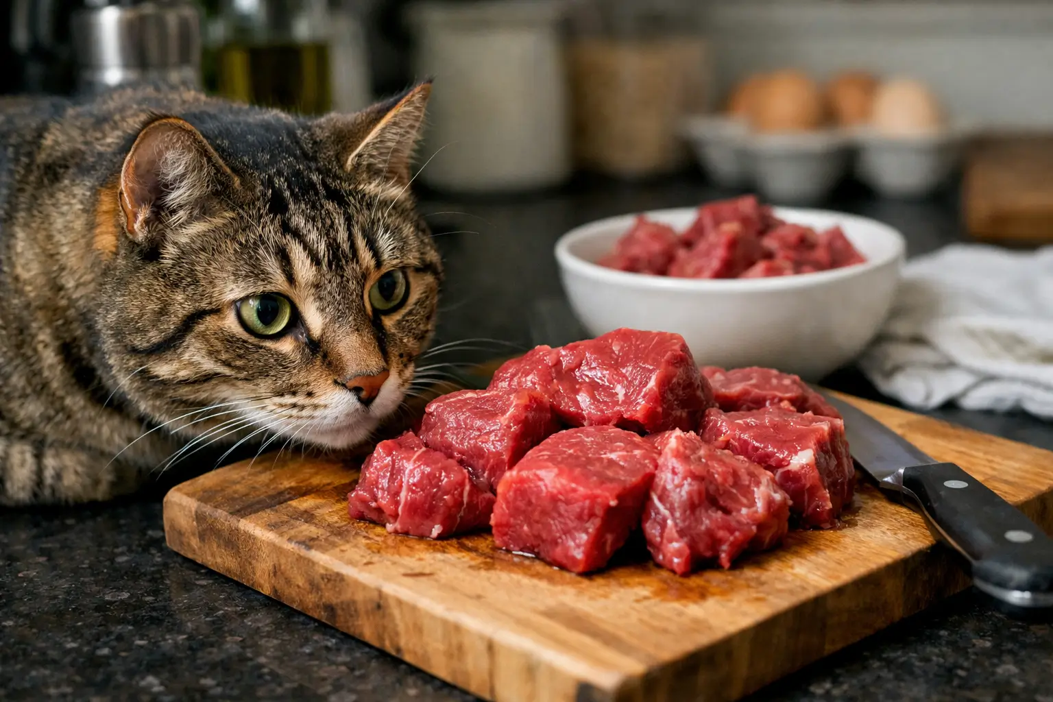 Can cats eat raw beef