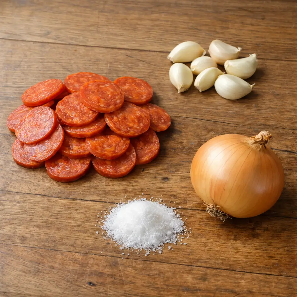 Can cats eat pepperoni? A house cat sniffing human food on a table, attracted by the smell but not eating
