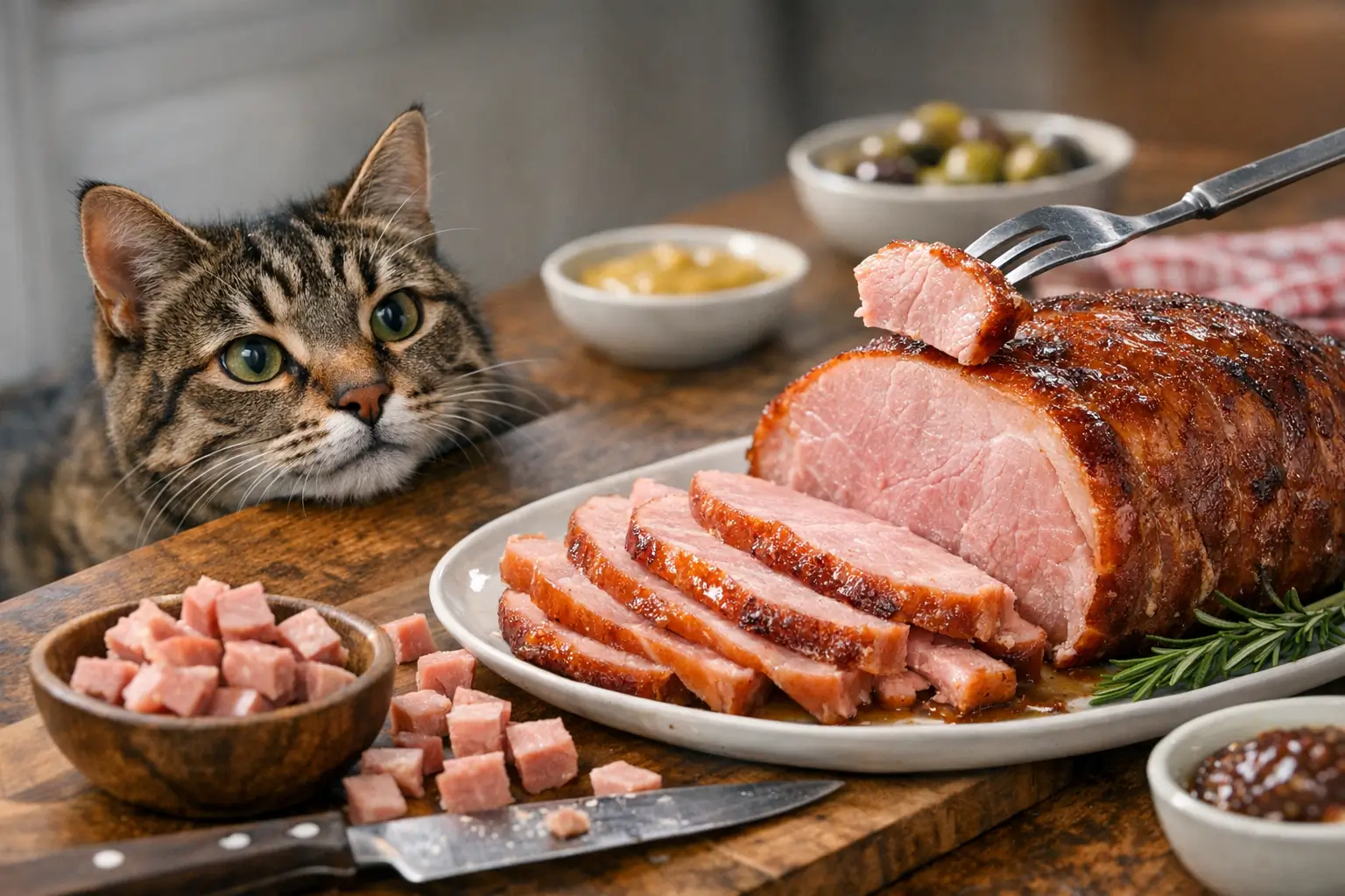 can cats have ham